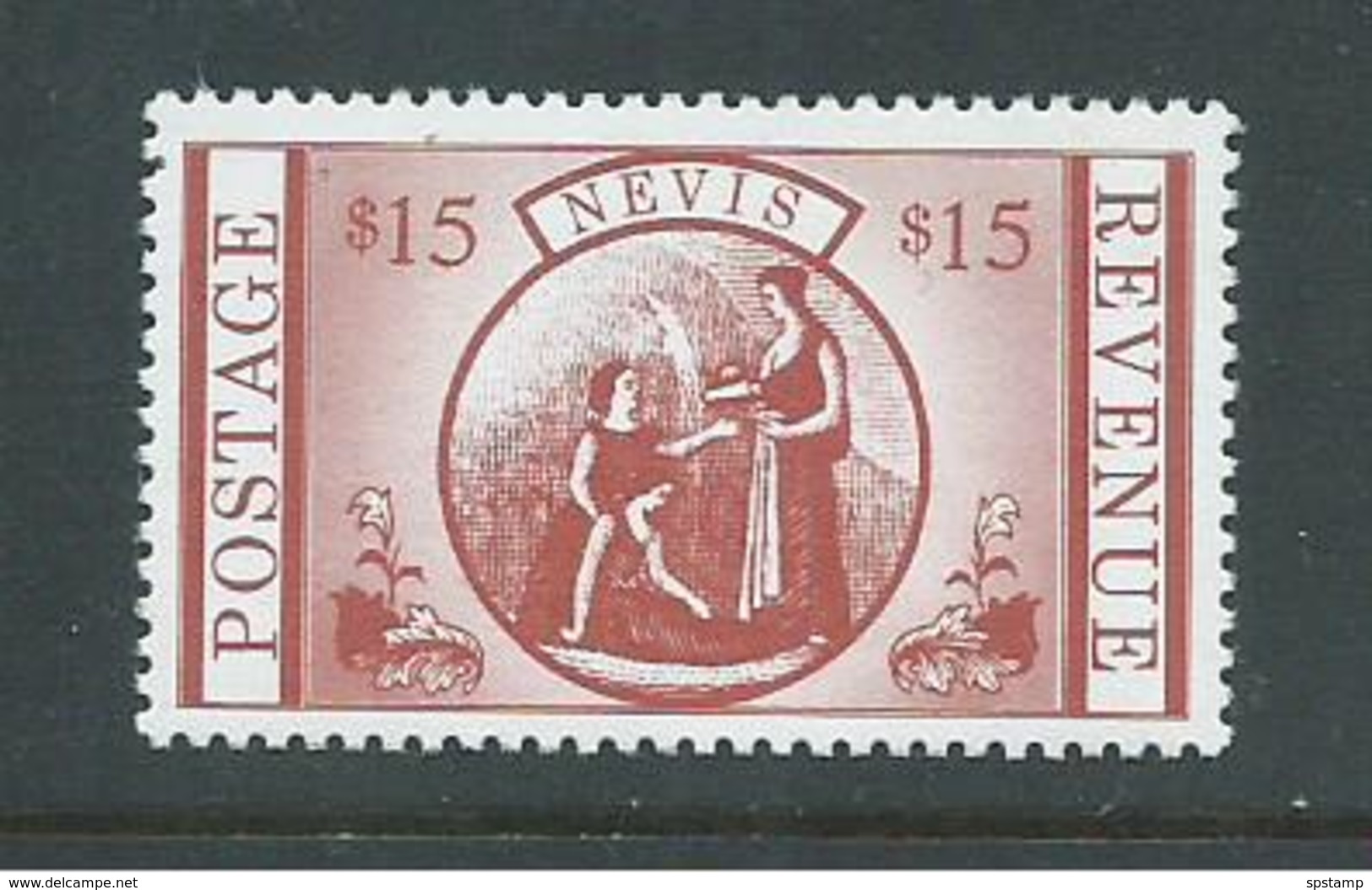 Nevis 1984 $15 Seal Of Colony Postage & Revenue Stamp MNH - St.Kitts And Nevis ( 1983-...)