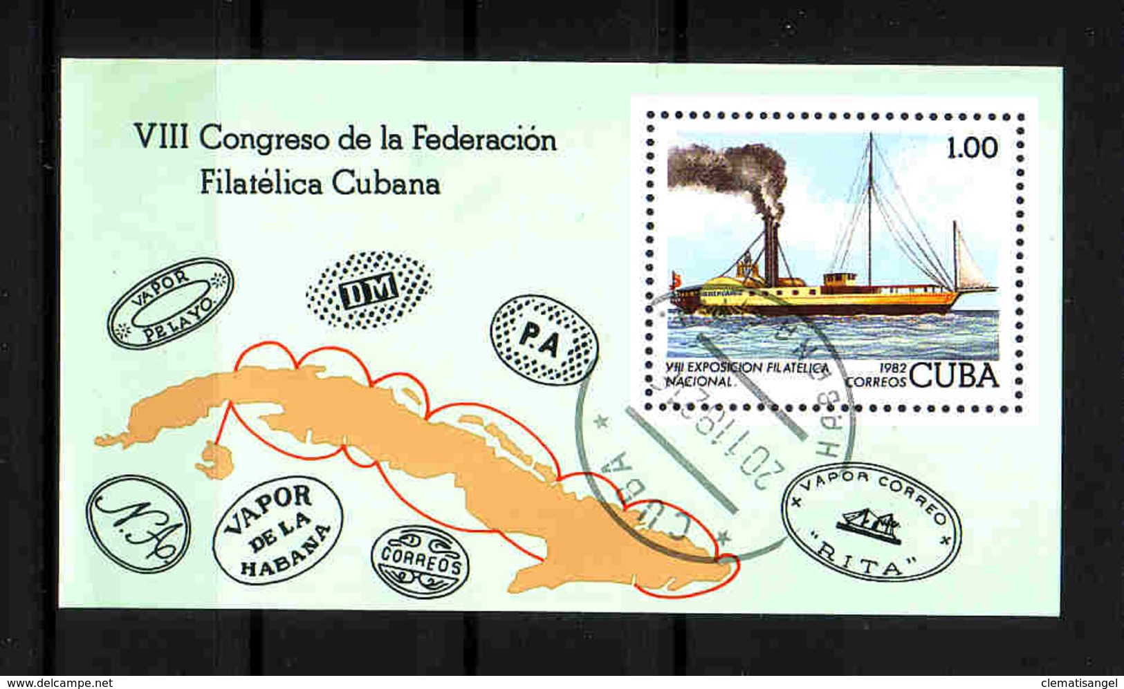 57b * CUBA BLOCK * SCHIFF FILATELICA CUBANA * GESTEMPELT **!! - Schiffe