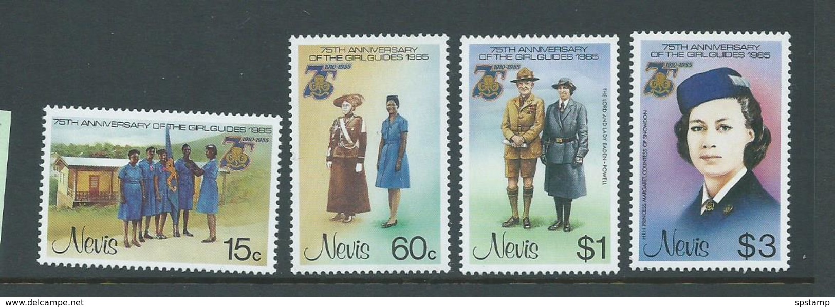 Nevis 1985 Girl Guide Set Of 4 MNH - St.Kitts And Nevis ( 1983-...)