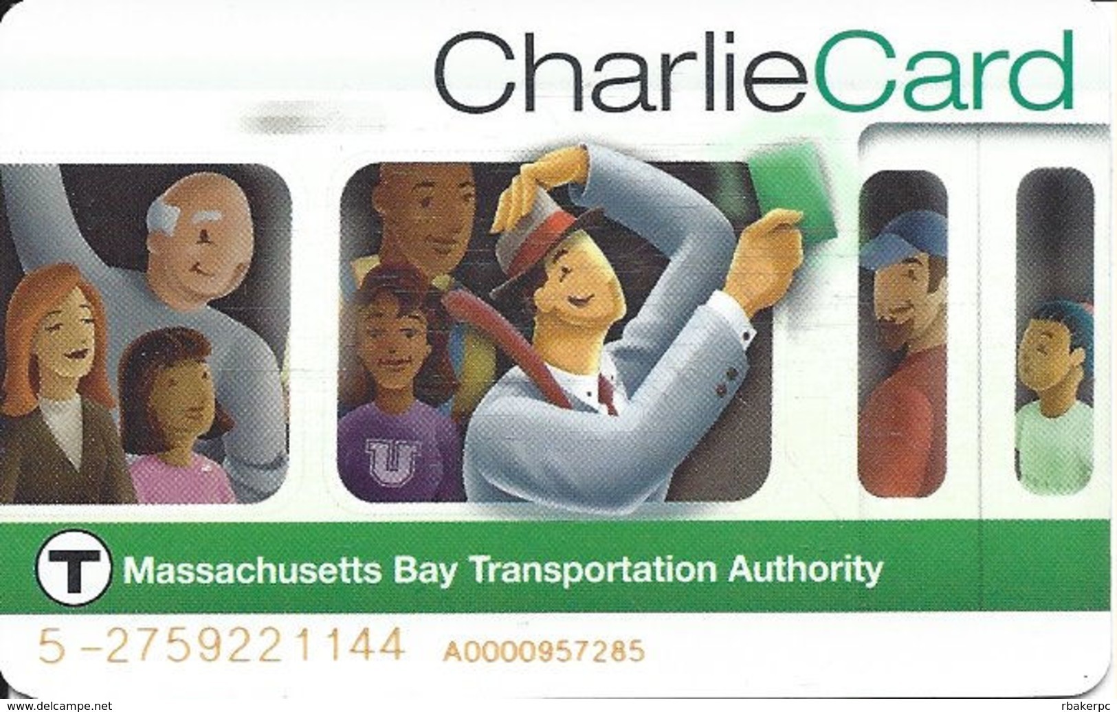 Plastic Charlie Card - Massachusetts Bay Transportation Authority - Andere & Zonder Classificatie
