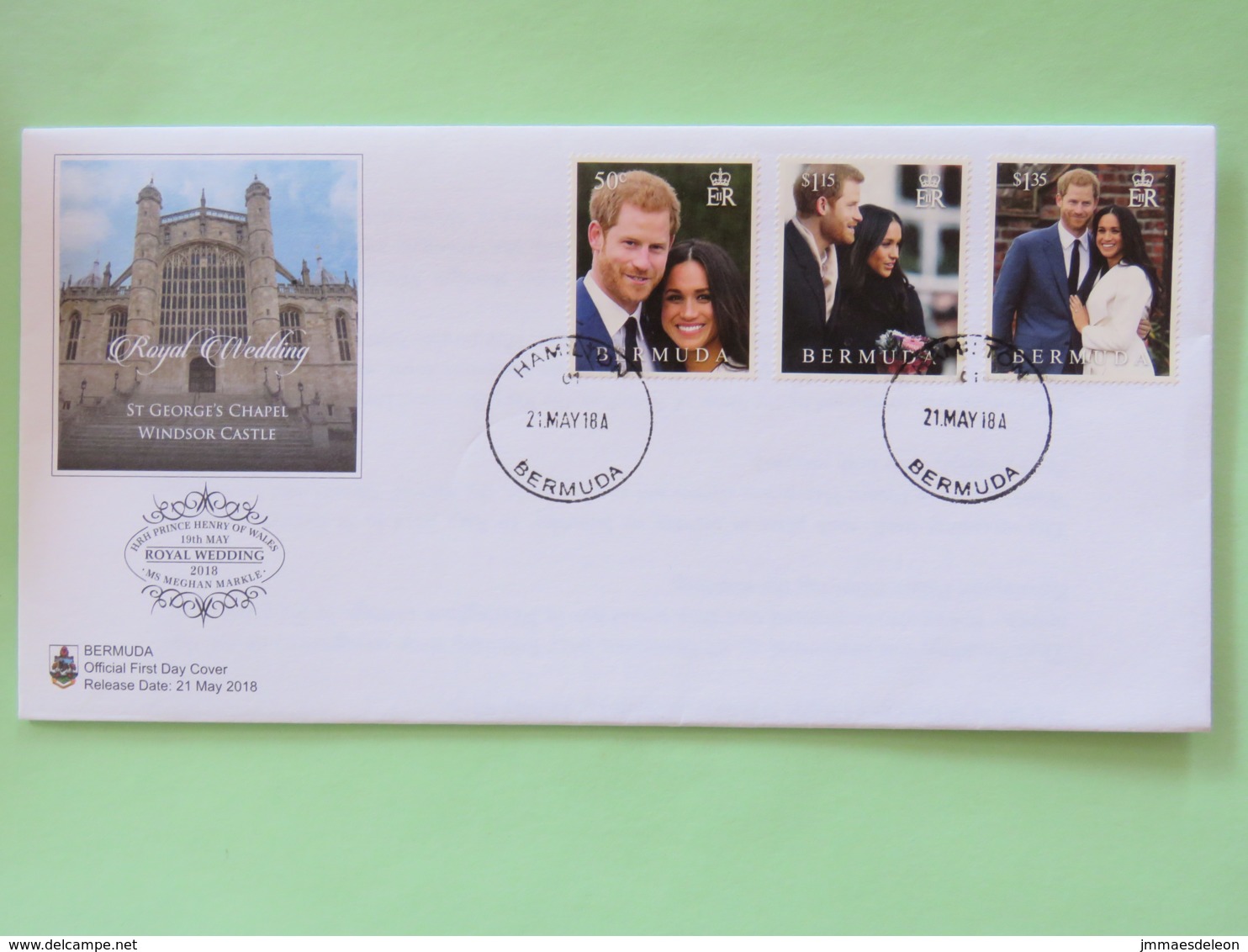 Bermuda 2018 FDC Cover - Royal Wedding - Bermudes