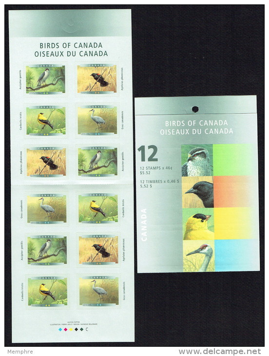 1999 Birds Goshawk, Blackbird, Goldfinch, Crane Sc 1774-7  BK 218 - Full Booklets