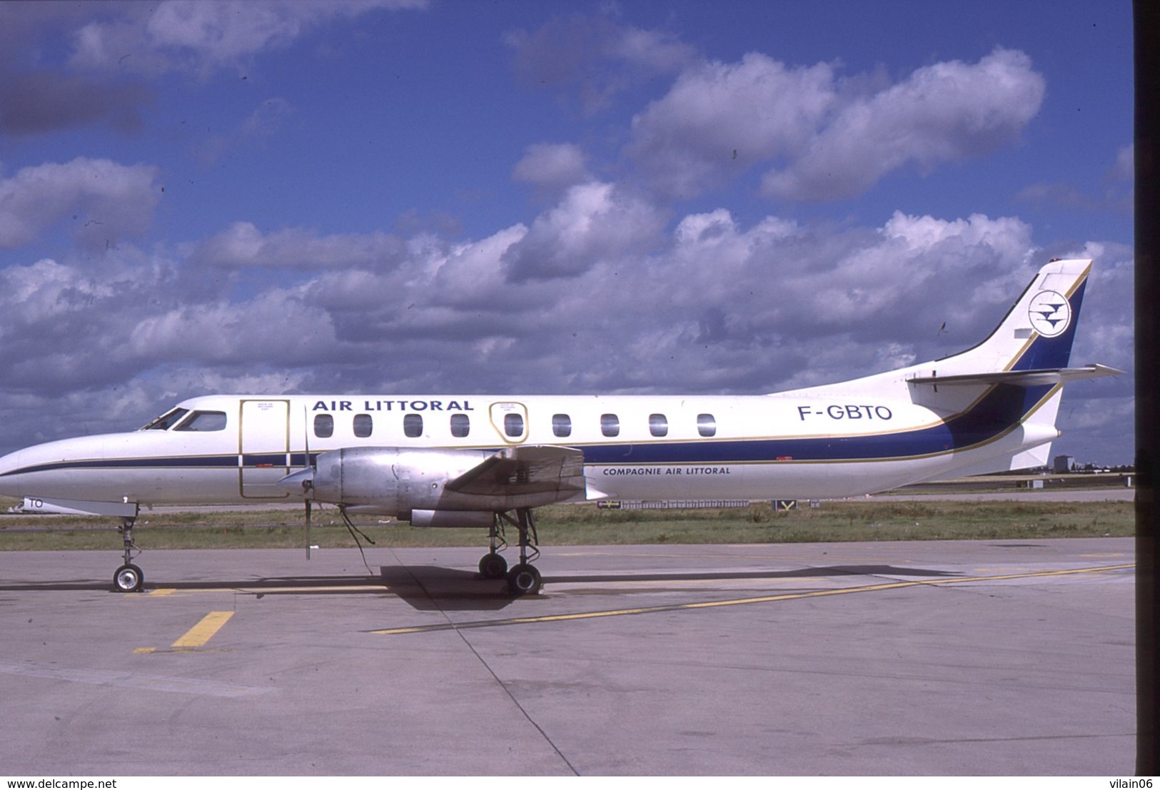 SLIDE / AVION / AIRCRAFT   KODAK  ORIGINAL   AIR LITTORAL  METROLINER F-GBTO - Diapositives