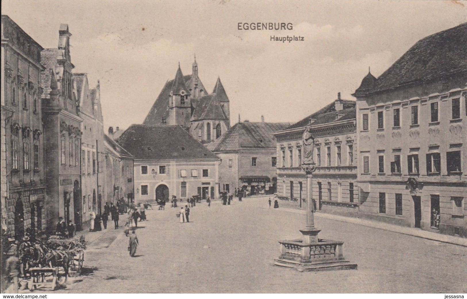 AK - NÖ - Eggenburg - Ortsansicht - Hauptplatz - 1908 - Eggenburg