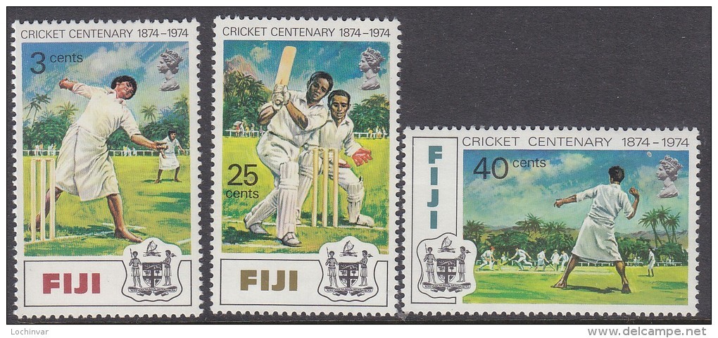 FIJI, 1974 CRICKET 3 MNH - Fiji (1970-...)