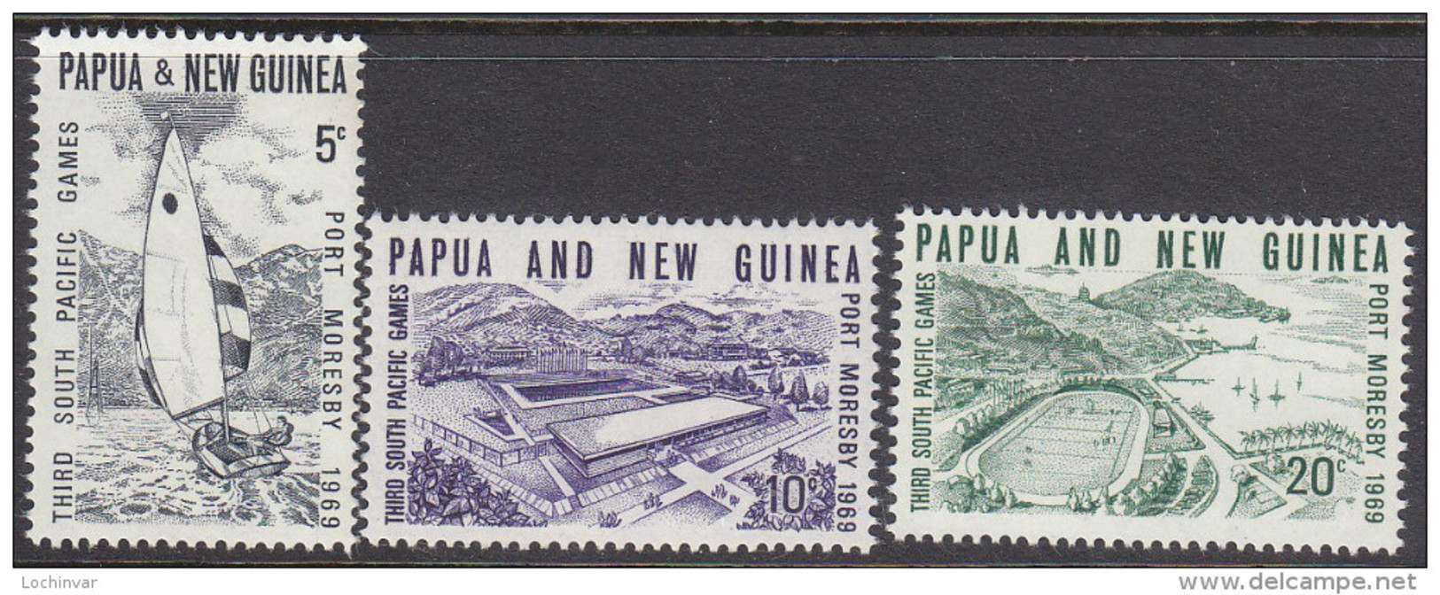 PAPUA NEW GUINEA, 1969 S.PAC GAMES 3 MNH - Papua New Guinea