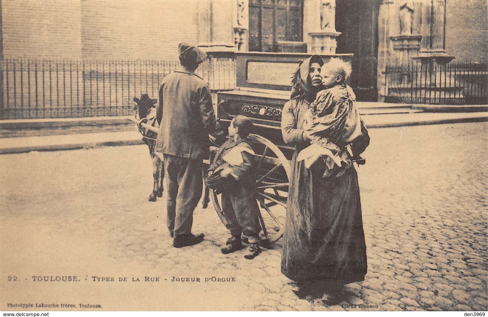 Toulouse - Types De La Rue - Joueur D'Orgue De Barbarie - Cecodi N'1245 - Toulouse