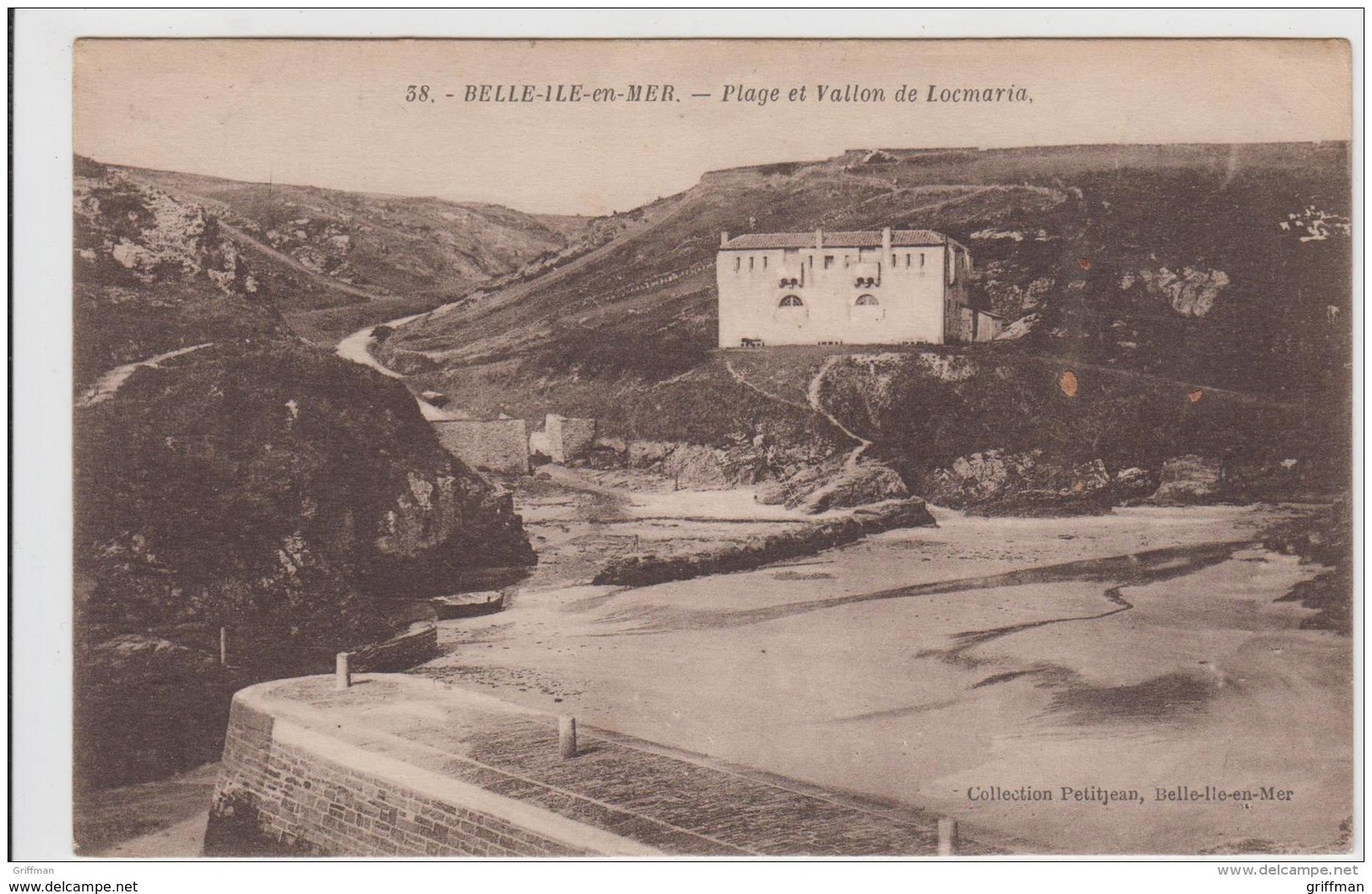 BELLE ILE EN MER PLAGE ET VALLON DE LOCMARIA 1923 TBE - Belle Ile En Mer