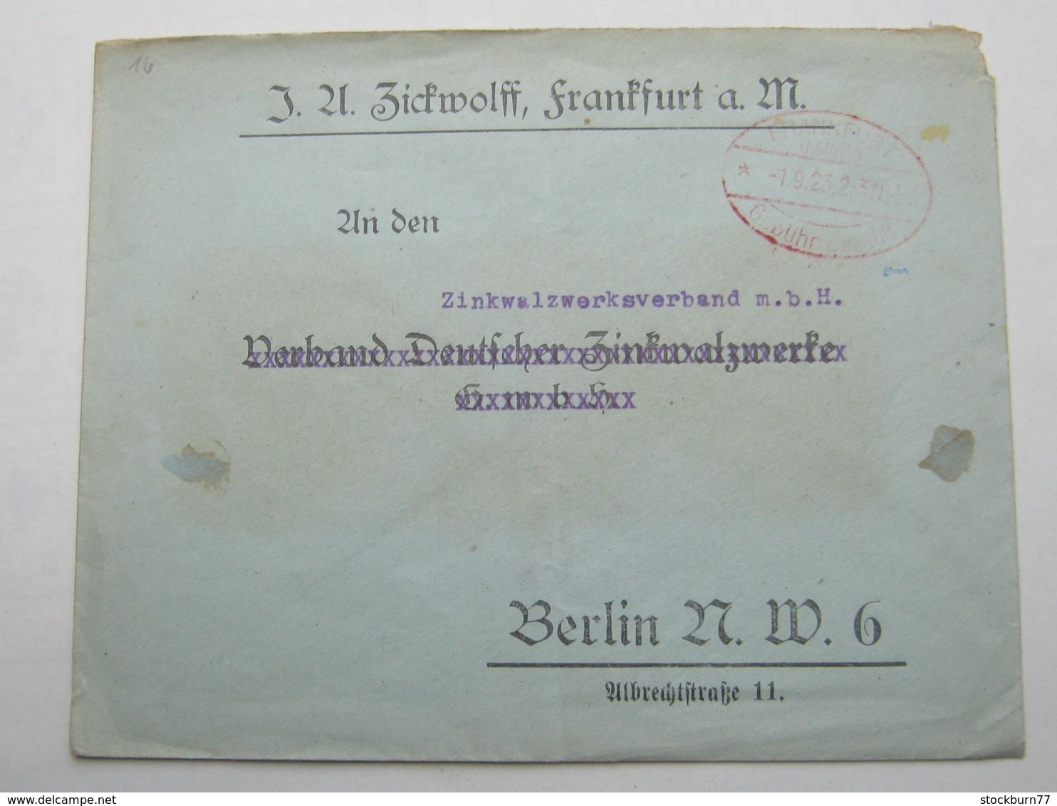 1923 , Gebühr Bezahlt , Beleg Aus   Frankfurt - Briefe U. Dokumente