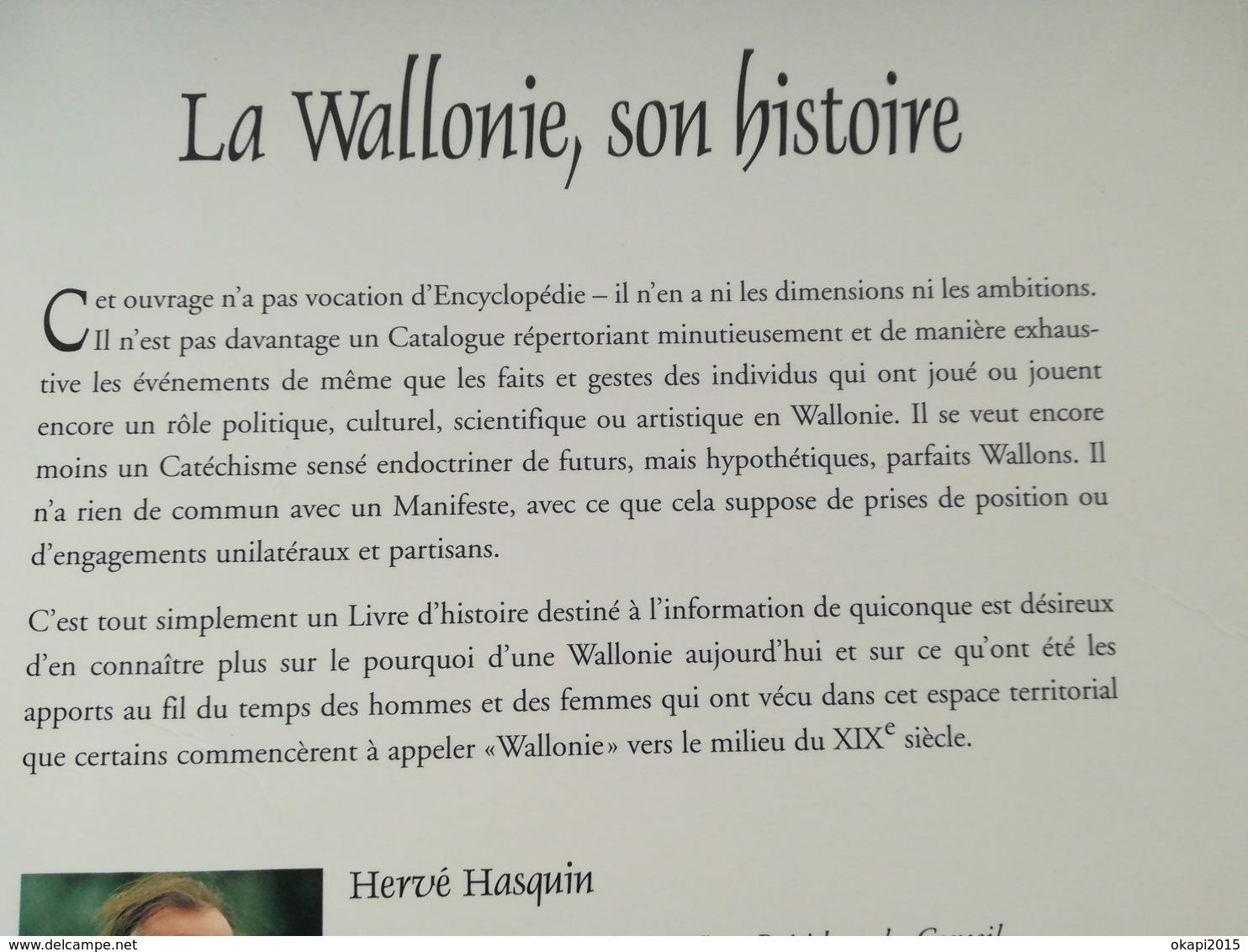 LA WALLONIE SON HISTOIRE PAR HERVÉ HASQUIN LIVRE RÉGIONALISME BELGIQUE WALLONIE