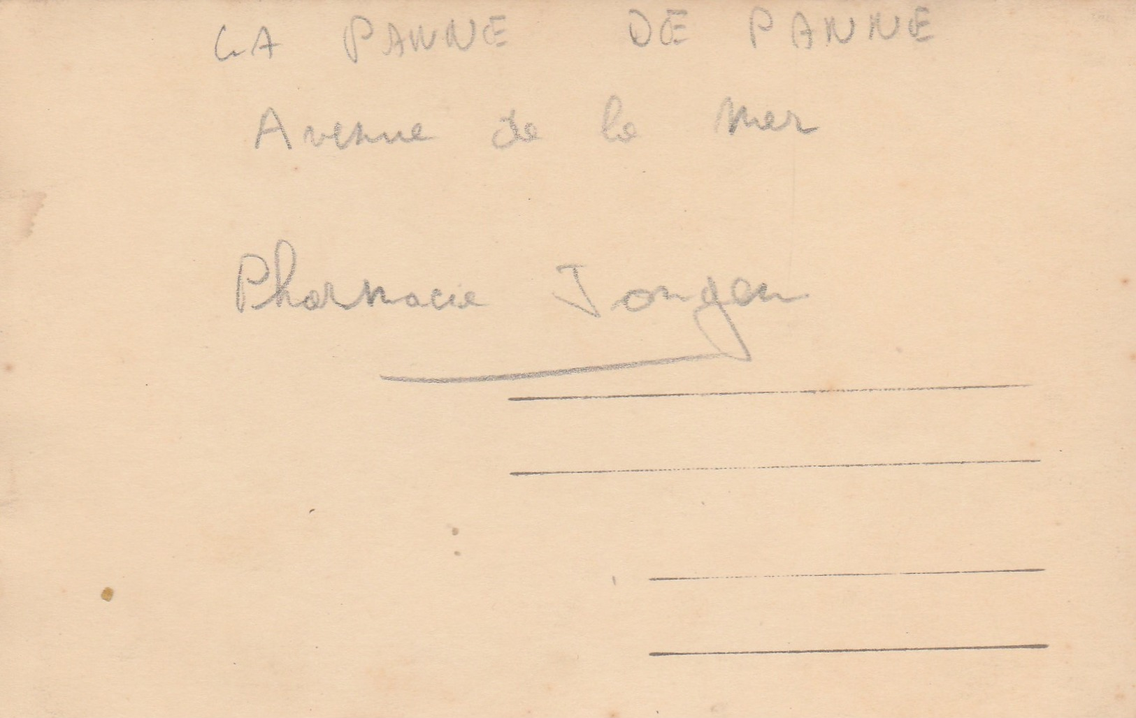 La Panne ,De Panne ,  RARE Fotokaart ,photocarte , Avenue De La Mer ; Pharmacie N. JONGEN ; - De Panne