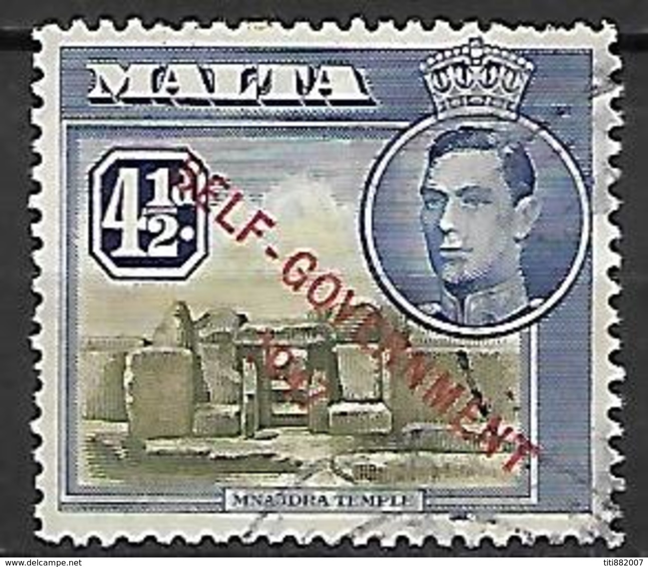 MALTE    -   1953 .   Y&T N° 233 Oblitéré    Self-Gouvernement . - Malta (...-1964)