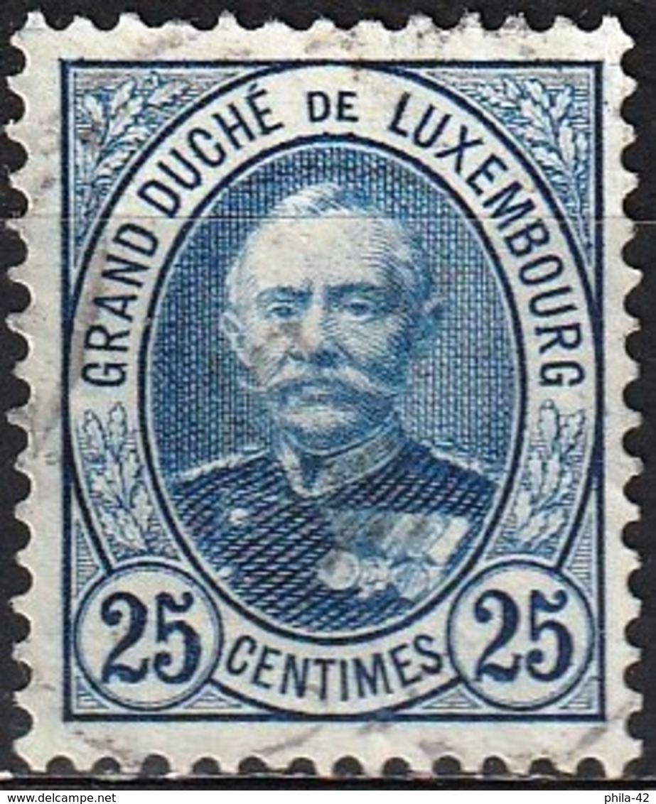 Luxembourg 1891 - Grand Duke Adolf ( Mi  60D - YT 62 ) Perforation 12½ - 1891 Adolphe De Face