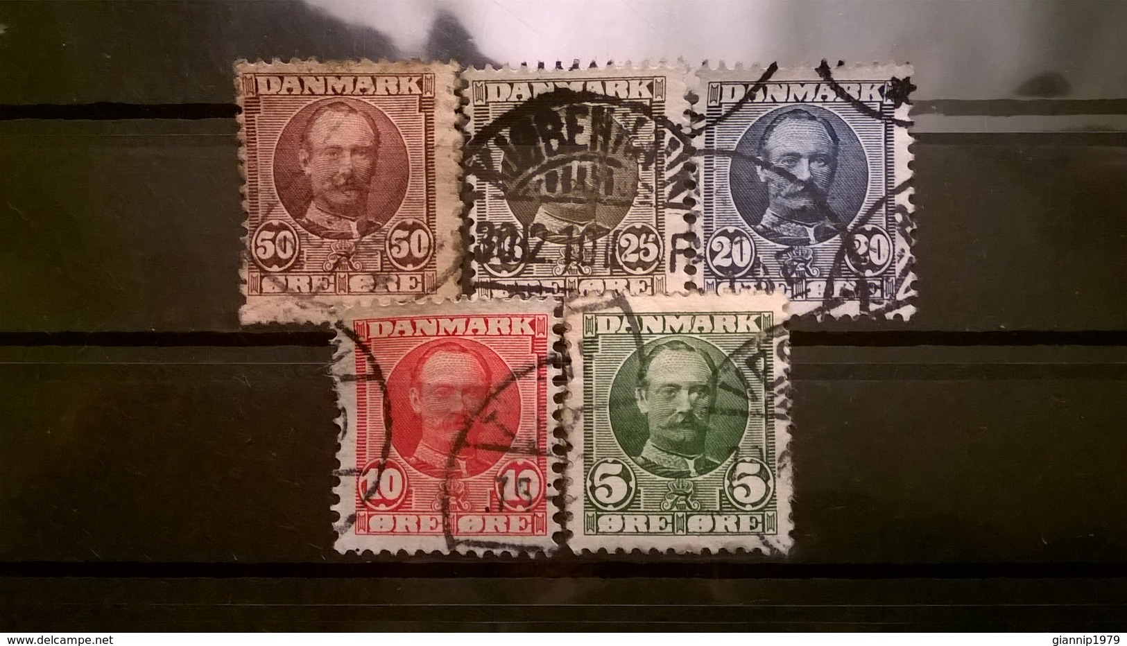 FRANCOBOLLI STAMPS DANIMARCA DANMARK 1907 RE FEDERICO VIII - Usati