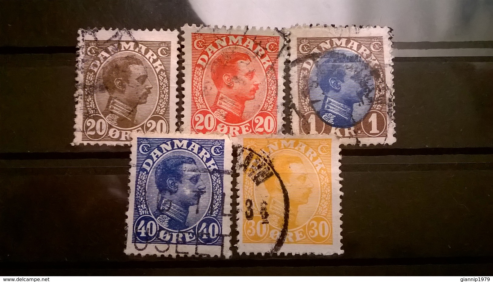 FRANCOBOLLI STAMPS DANIMARCA DANMARK 1921RE FEDERICO VIII - Usati