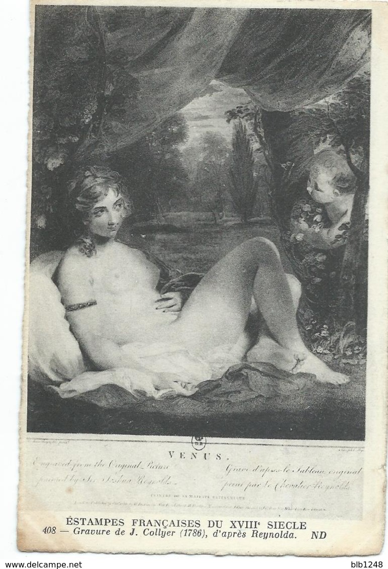 Les Maitres De L' Estampe Au XVIIIeme Venus Collyer  D' Apres Reynolds Erotique - Photographie