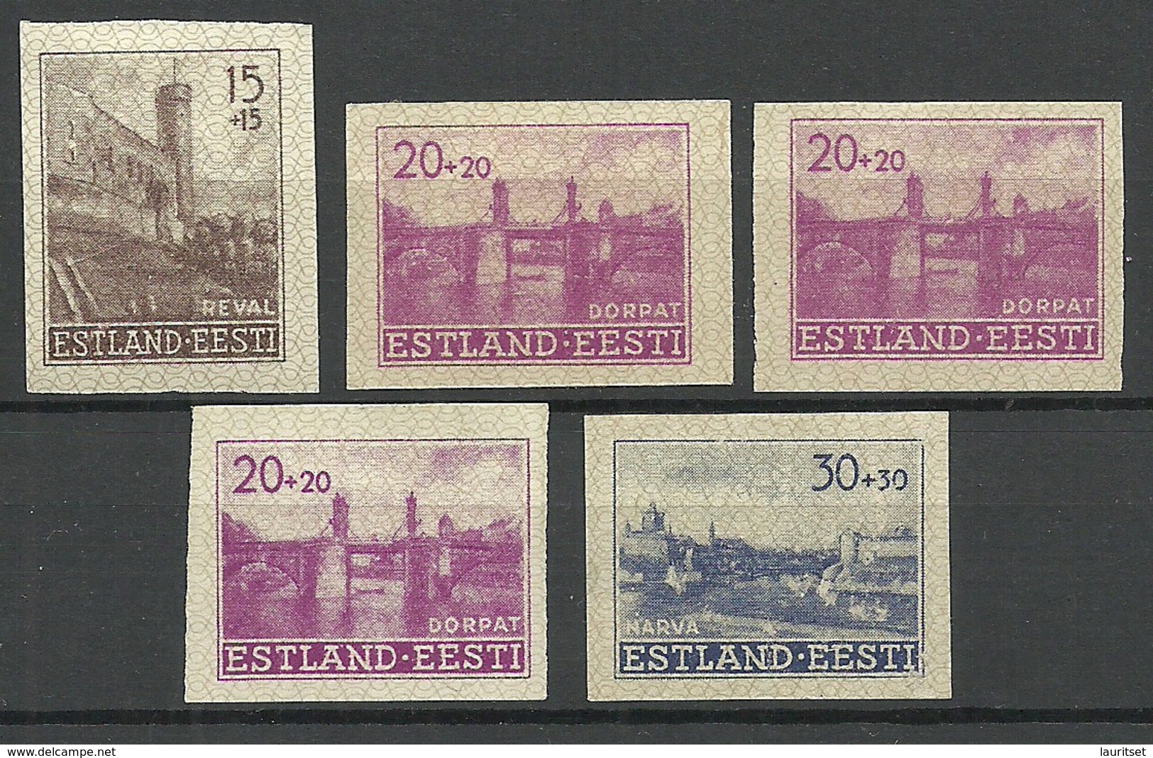 Estland Estonia 1941 Lot German Occupation Michel 4 - 6 U, Mint - Estonie