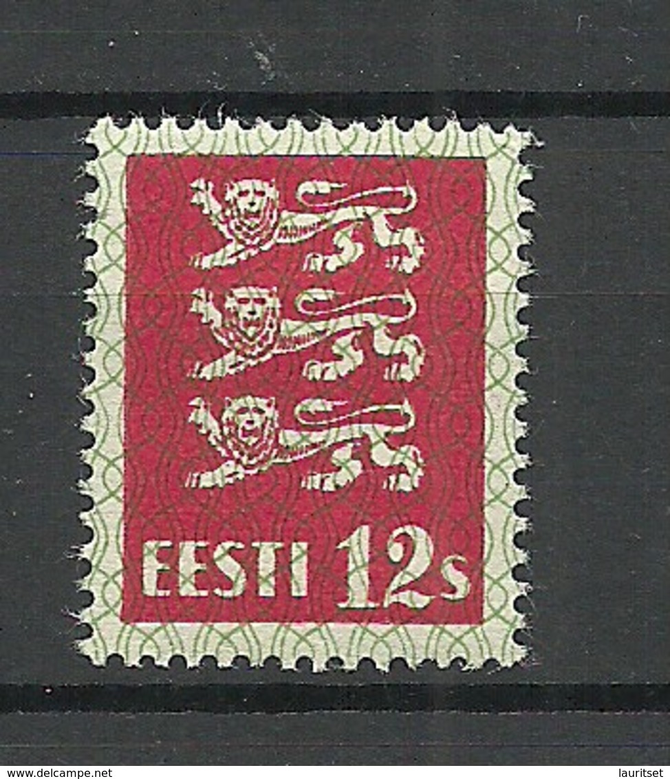 ESTLAND Estonia 1928 Michel 80 Thin Paper Type * - Estonia