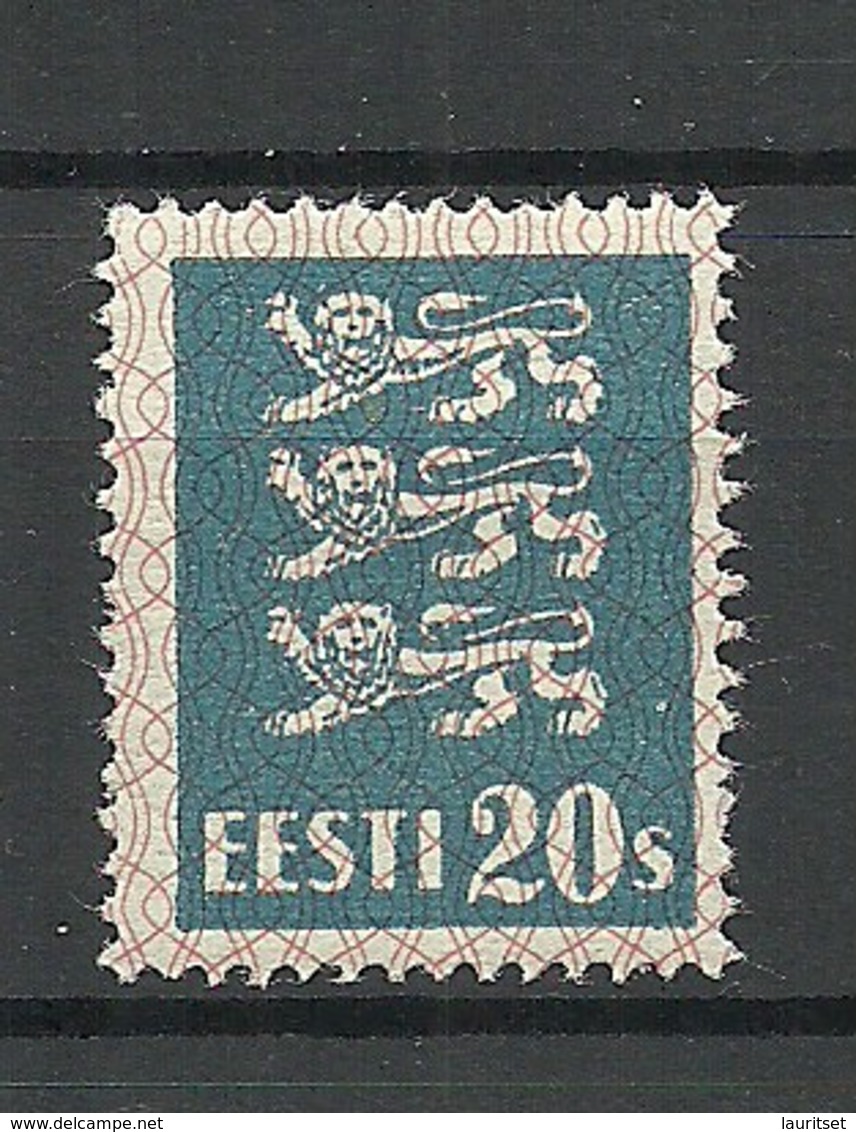 ESTLAND Estonia 1928 Michel 82 * Thin Paper Type - Estonia