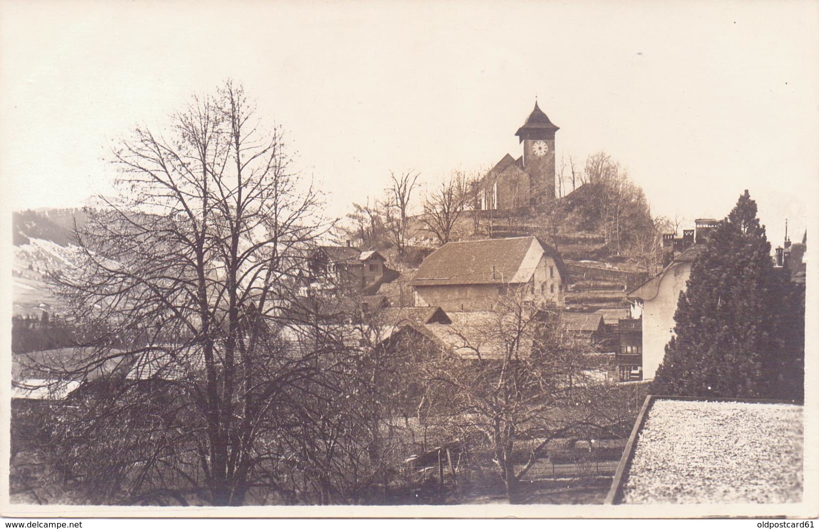 Seltene ALTE  Foto- AK   CHATEAU-d'OEX / K. Waadt   - Teilansicht - Nicht Gelaufen 1914 Ca. - Other & Unclassified