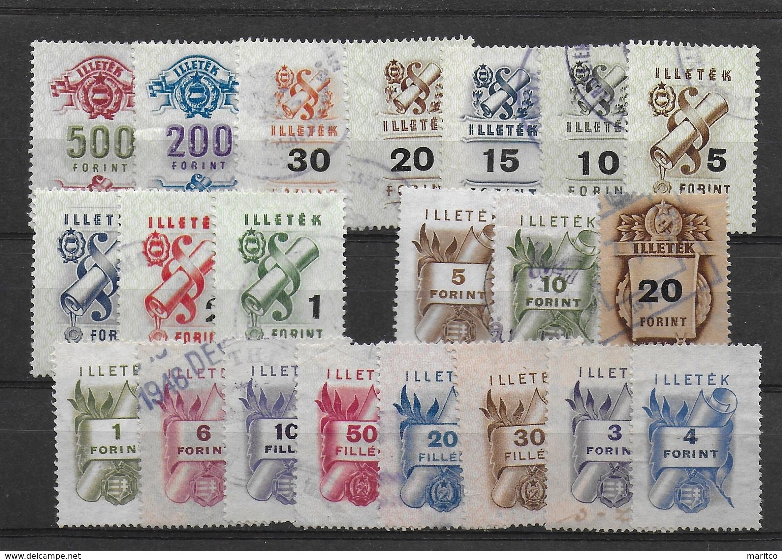 Hungary Revenue Stamps Revenues Stempelmarken Fiscal - Andere & Zonder Classificatie