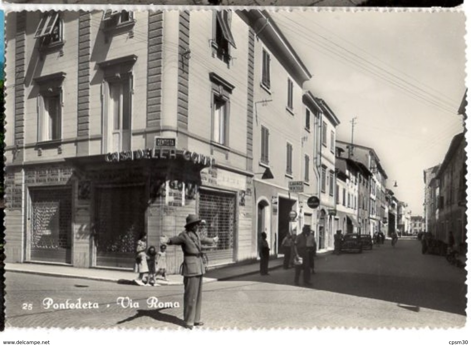 CP Italie - PONTEDERA, Via Roma, Poliziotto E Traffico, Gendarme Et Circulation - Pisa