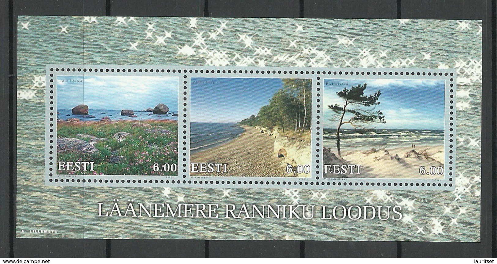 Estland Estonia 2001 Michel 416 - 418 Block Michel 16 Natur Baltische Ostseeküste MNH - Estland