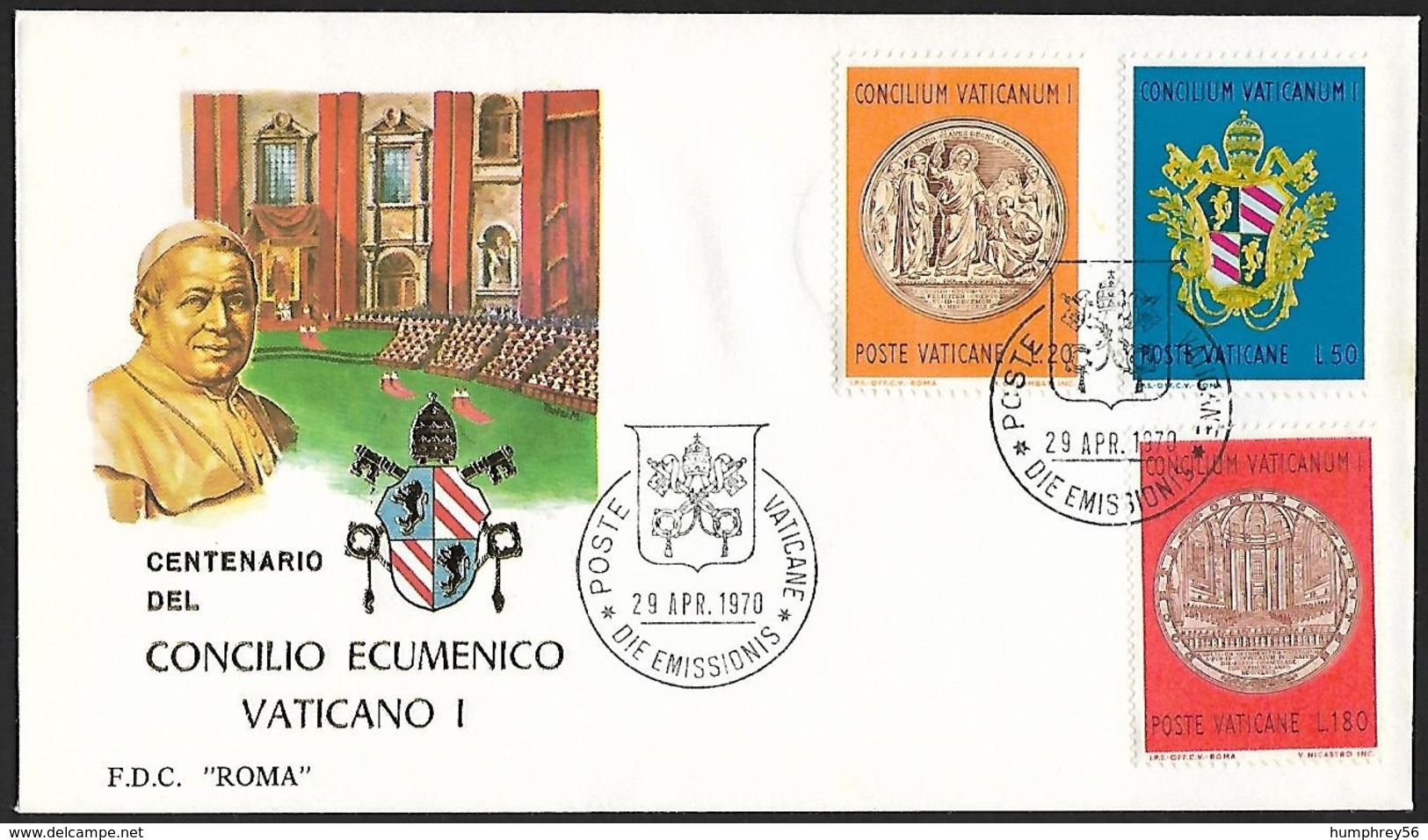 1970 - VATICANO - FDC - Y&T 502/504 [Vaticanum I] + POSTE VATICANE - FDC