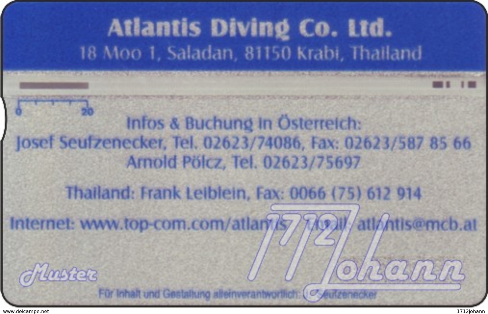 TWK Österreich Privat: "Atlantis Diving - Hai" Gebr. - Austria