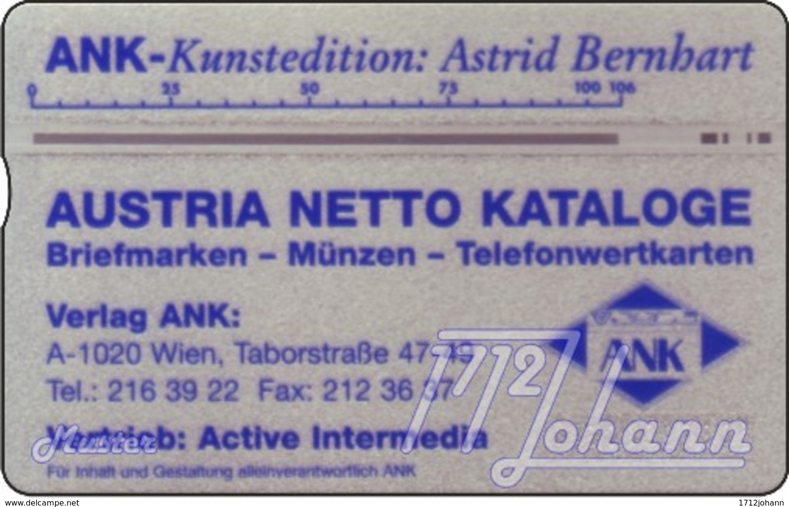 AUSTRIA Private: *ANK-Kunstedition 3 - 106E* - SAMPLE [ANK F418M] - Oesterreich