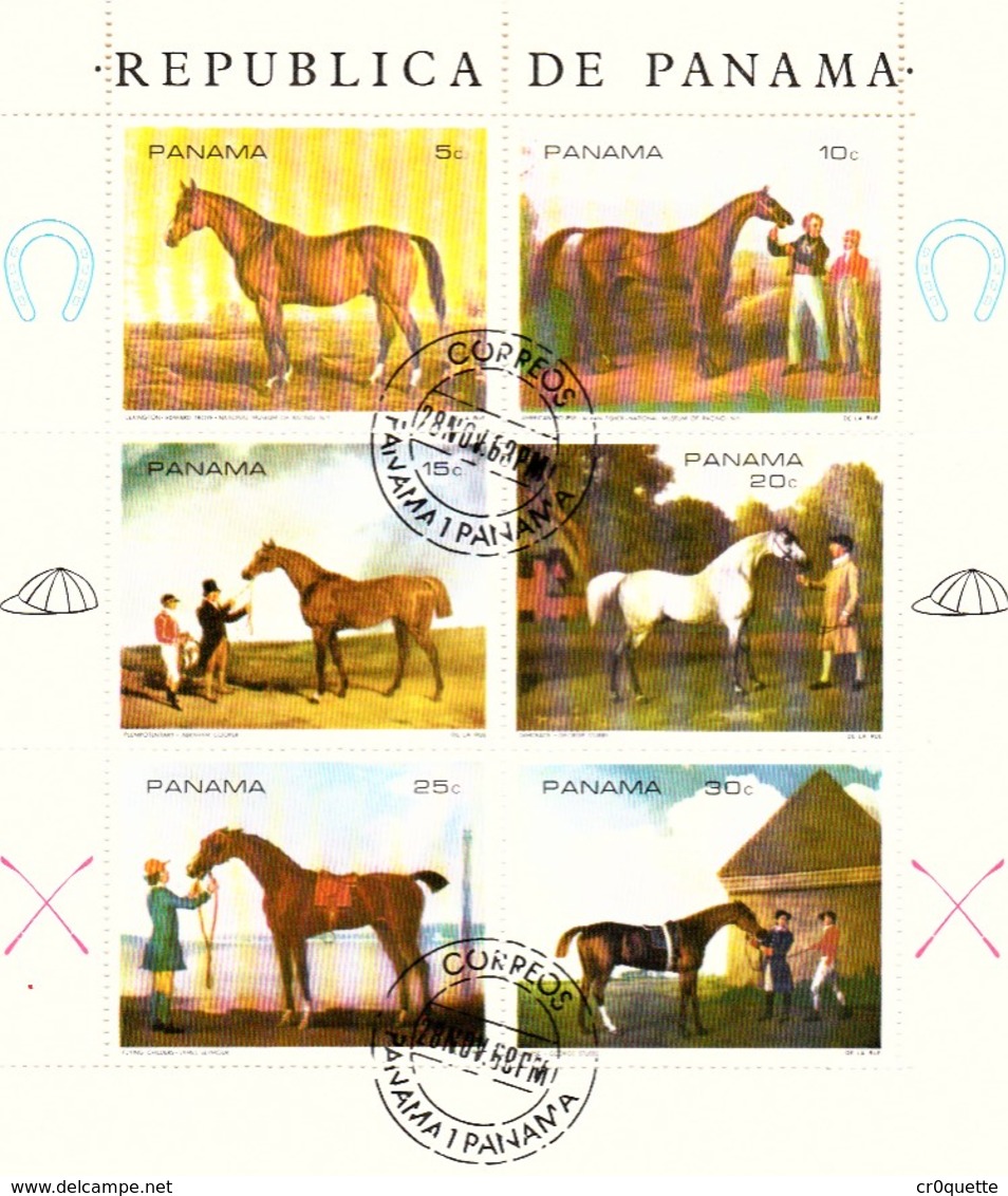 PANAMA / PLANCHE DE 6 TIMBRES CHEVAUX - Panama