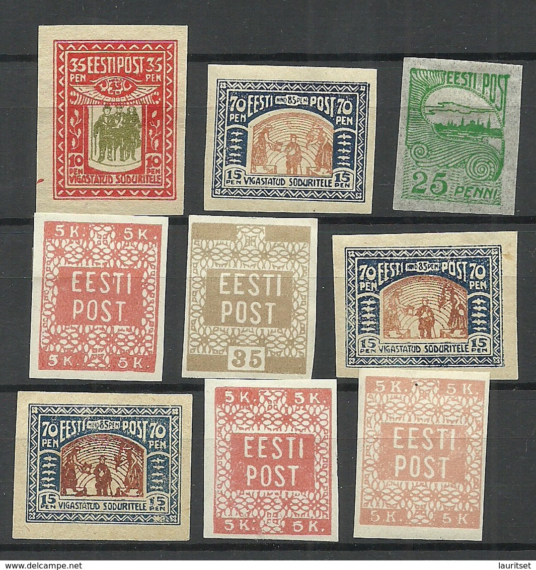 Estland Estonia 1918-1922 Lot Old Forgeries Fälschungen FAKE * - Estland