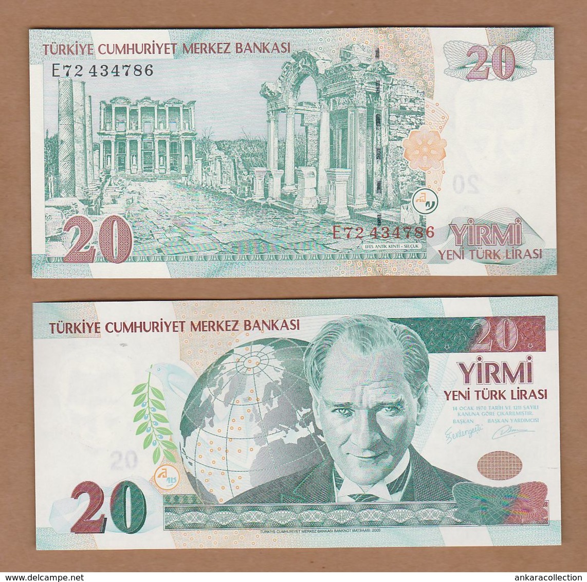 AC - TURKEY -  8th EMISSION 20 YTL - TL  E UNCIRCULATED - Turquie