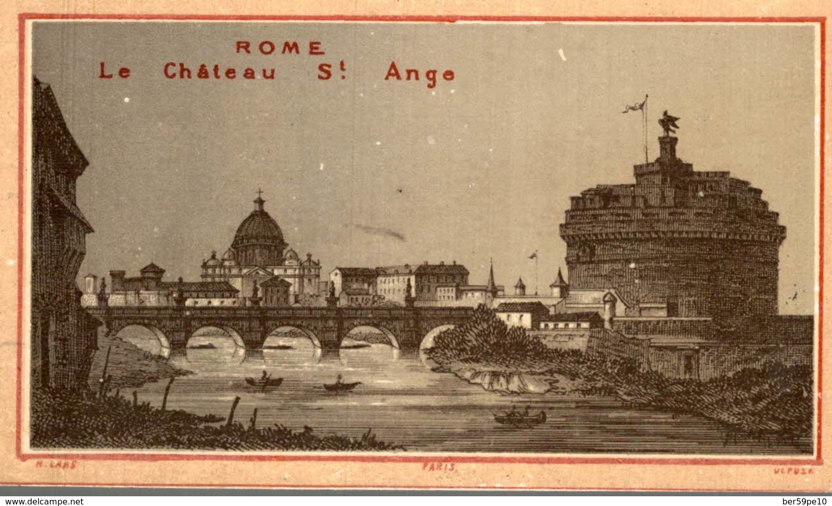 CHROMO  ROME  LE CHATEAU  SAINT-ANGE - Autres & Non Classés