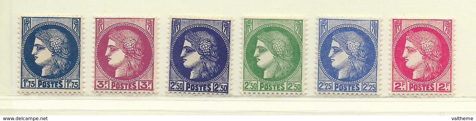 FRANCE  ( F31 - 389 )  1938  N° YVERT ET TELLIER  N° 372/376  N** - Neufs