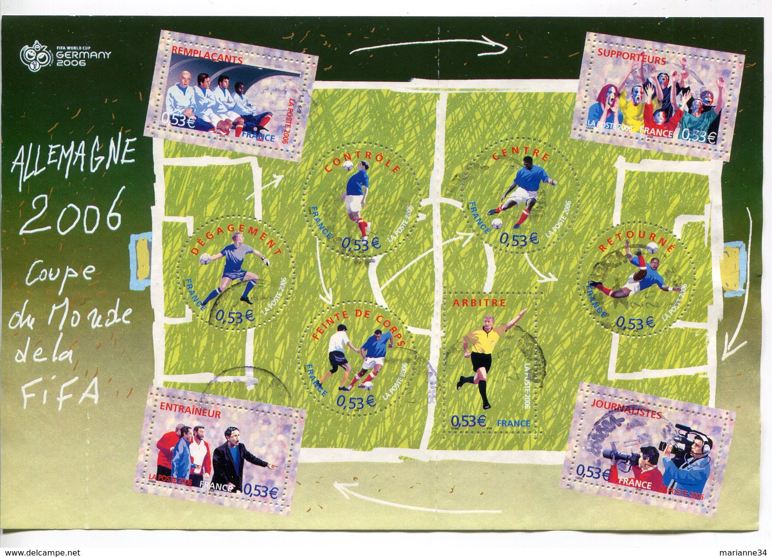 France - 2006 -bloc-yt 97 (o) -coupe Du Monde De Foot - Used