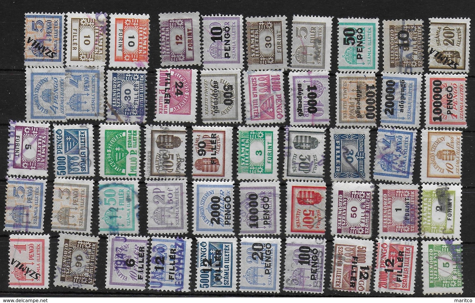 Hungary Revenue Stamps Revenues Stempelmarken Fiscal - Fiscale Zegels