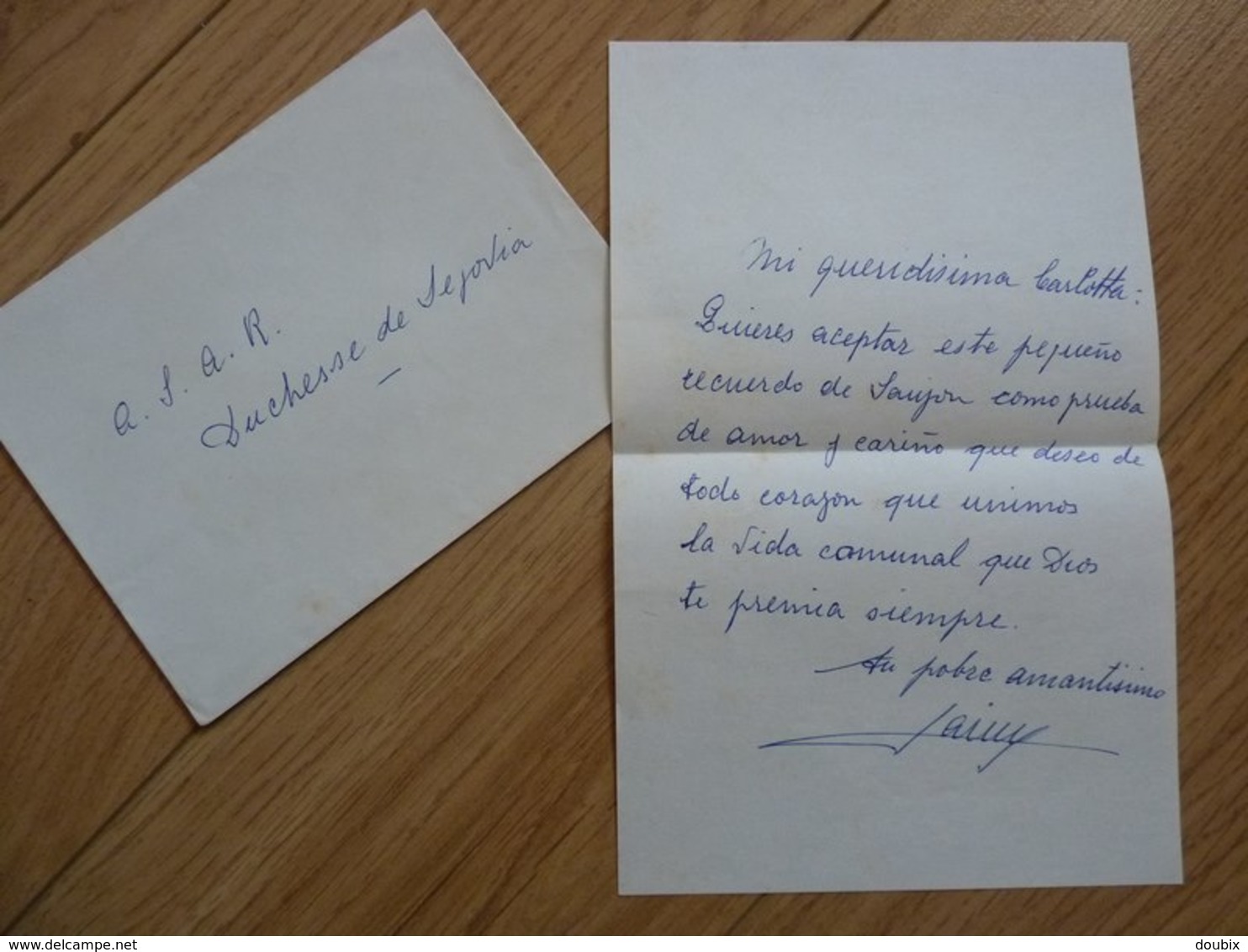 Prince Jacques De Bourbon (1908-1975) Fils ROI ESPAGNE Alphonse XIII Spana. AUTOGRAPHE - Autres & Non Classés