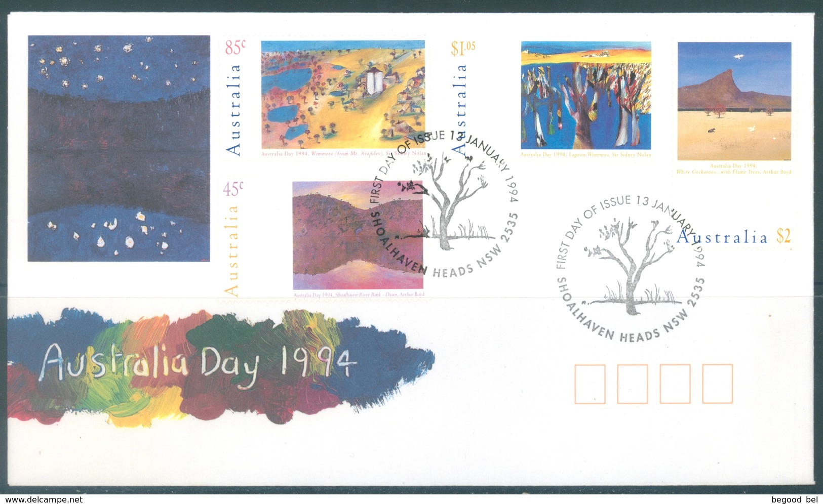 AUSTRALIA  - FDC - 13.1.1994 - PAINTINGS - Yv 1339-1342  - Lot 18651 - Premiers Jours (FDC)