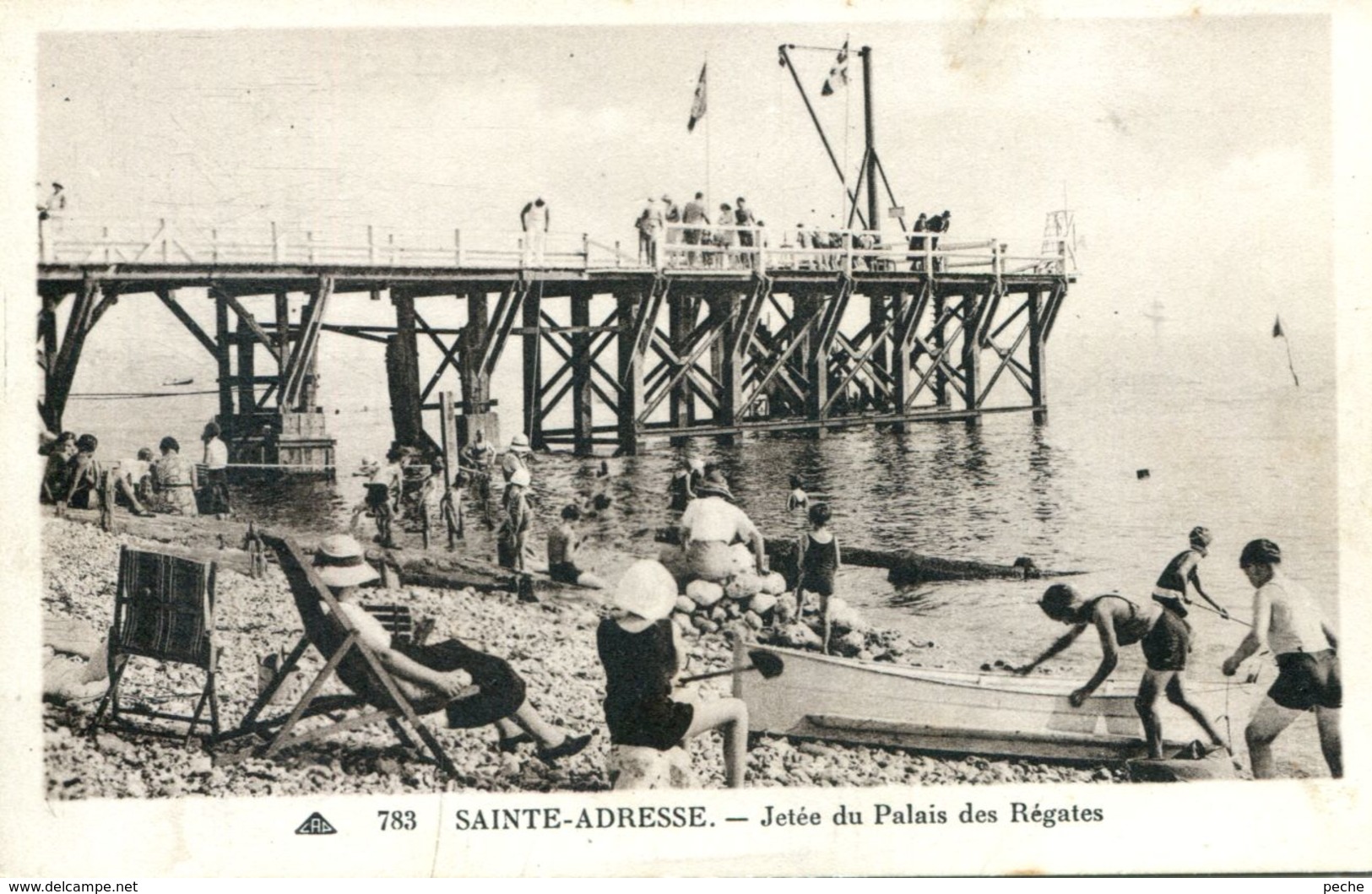 N°67823 -cpa Sainte Adresse -jetée Du Palais Des Régates- - Sainte Adresse