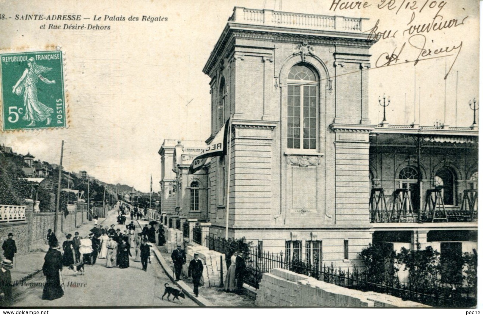 N°67825 -cpa Sainte Adresse -le Palais Des Régates-rue Desire Dehors - Sainte Adresse