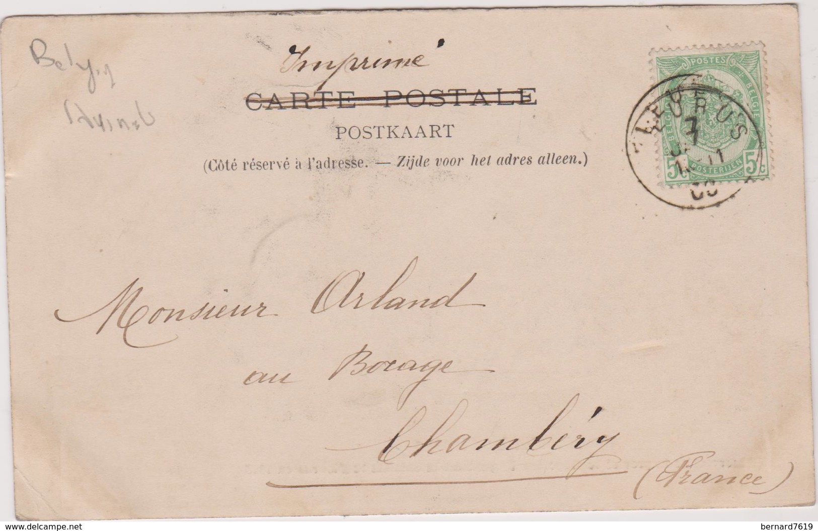 Belgique Fleurus      Carte Precurseur Cachet Affranchissement 1900  Moulin  Observatoire Improvise  De Napoleon - Fleurus