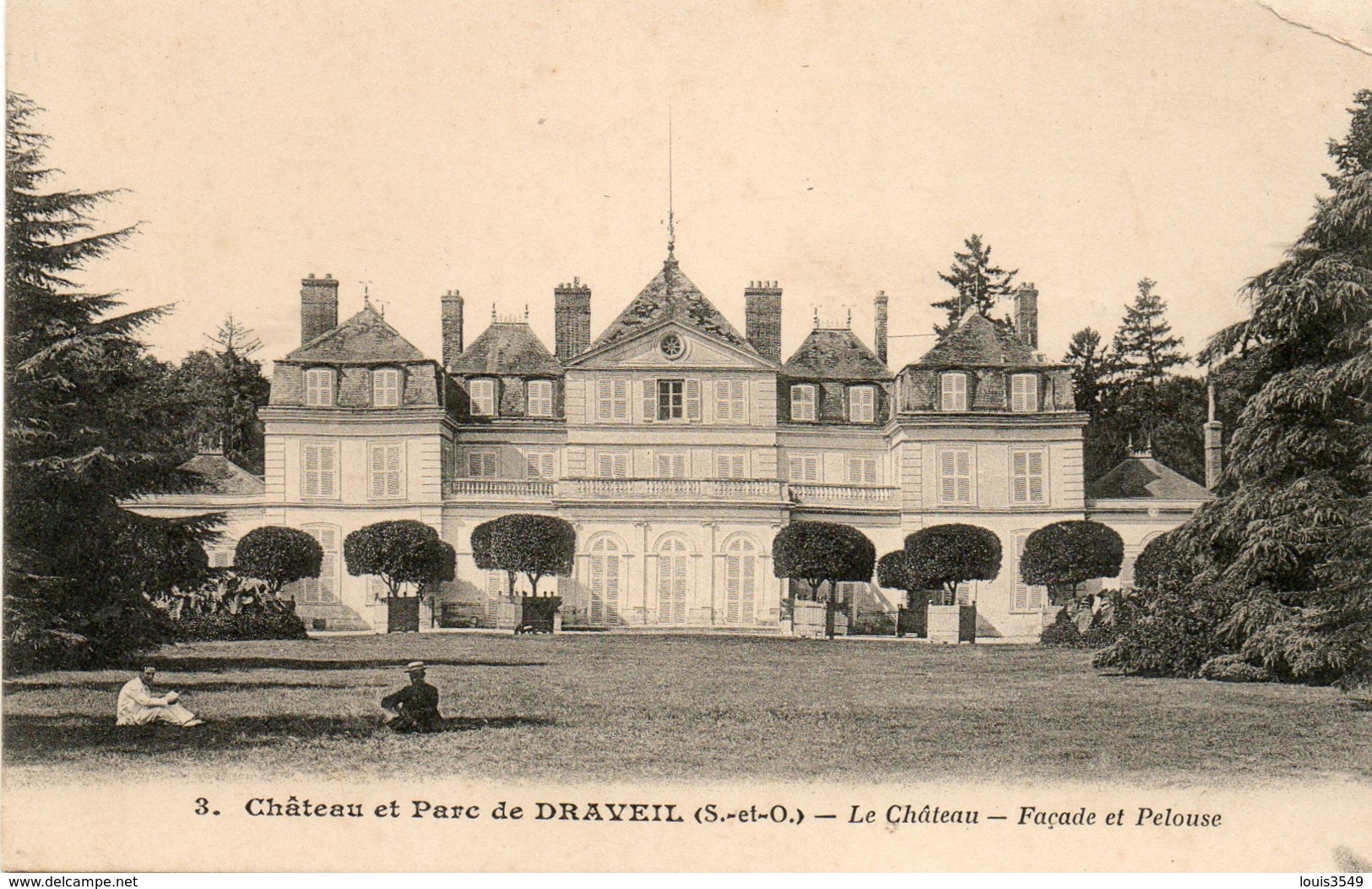 Château  Et  Parc  De  Draveil -   Le  Château - Façade  Et  Pelouse. - Draveil