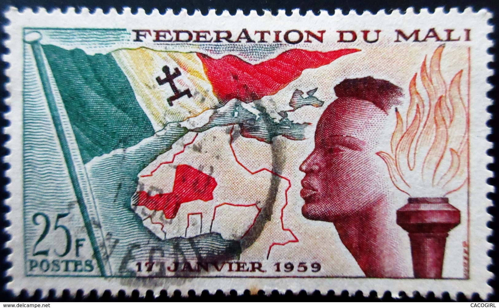 1959 Mali Yt 1 . Mi 1 . Establishment Of Mali Federation . Oblitéré - Mali (1959-...)