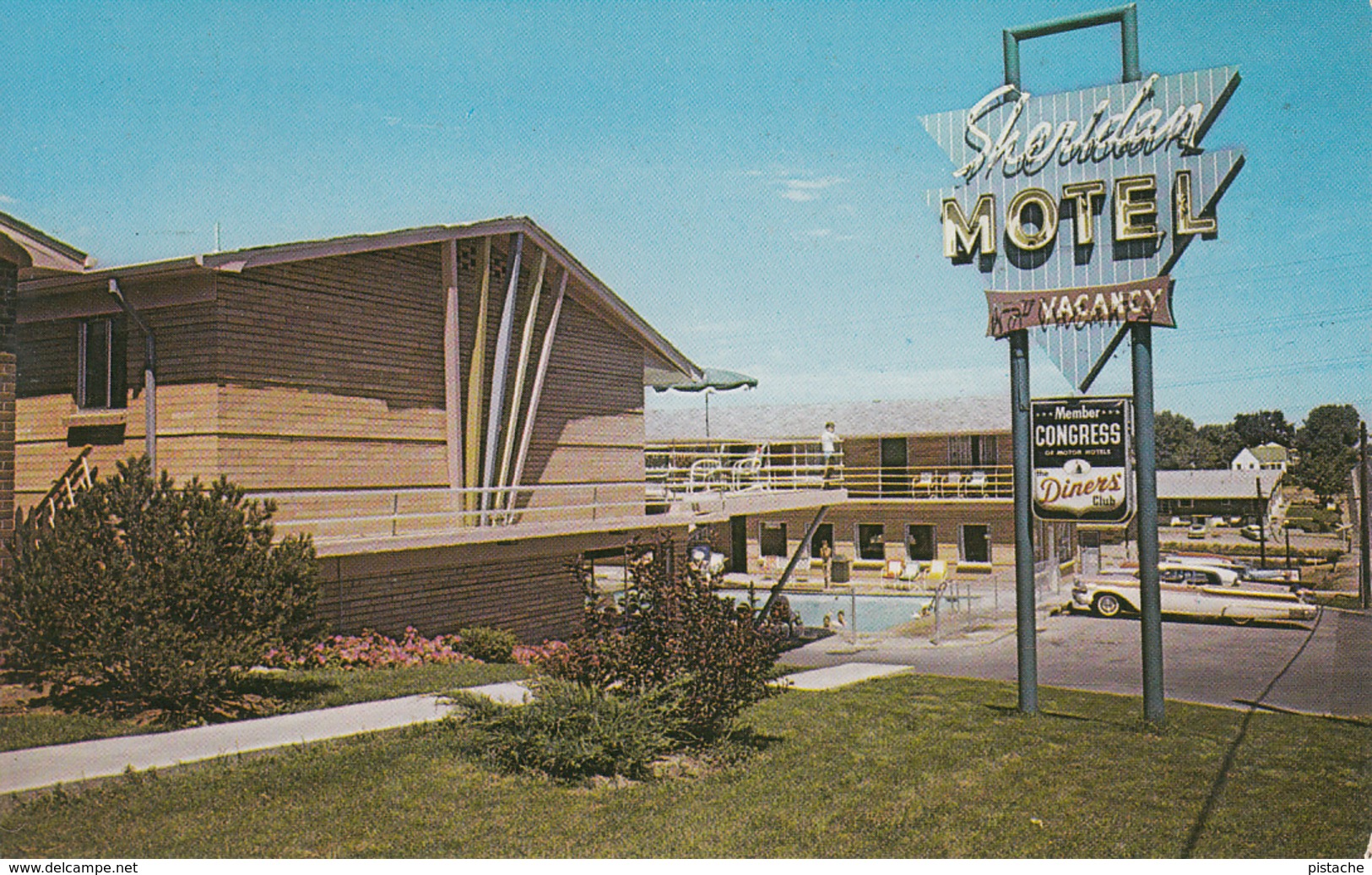 Denver Colorado - Sheridan Motel Restaurant Roadside US40 And 95 - 2 Scans - American Roadside