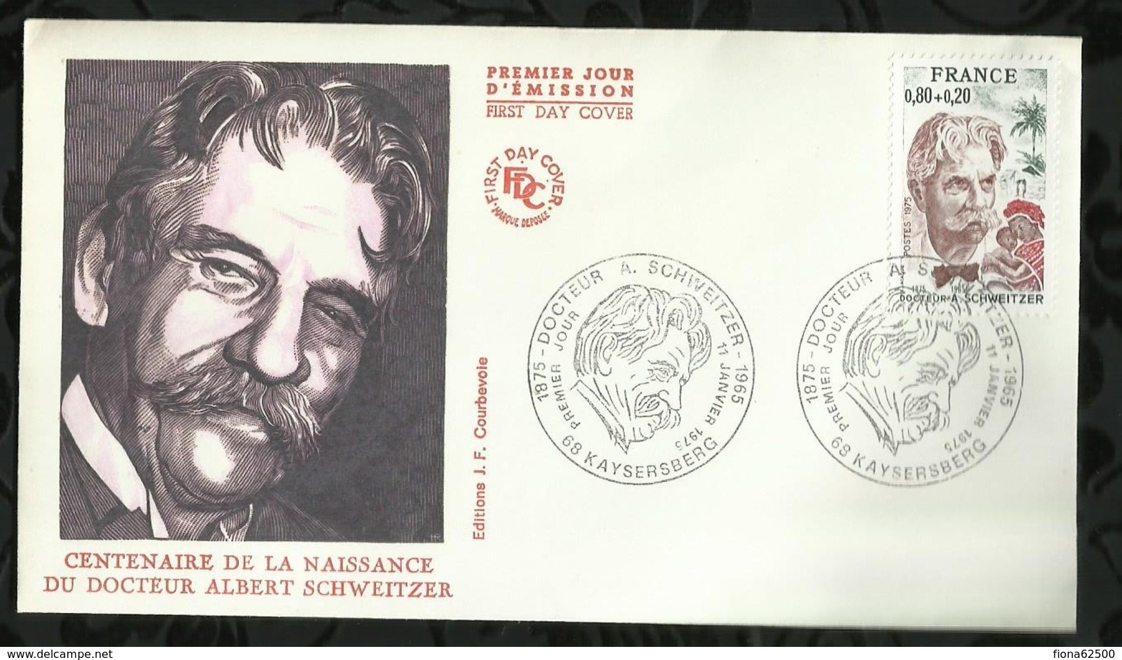 CENTENAIRE DE LA NAISSANCE DU DOCTEUR ALBERT SCHWEITZER . 11 JANVIER 1975 . KAYSERSBERG . - 1970-1979