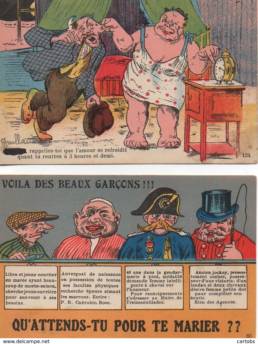 HUMOUR  Lot De 2 Cartes éditeur Nozais - Humour