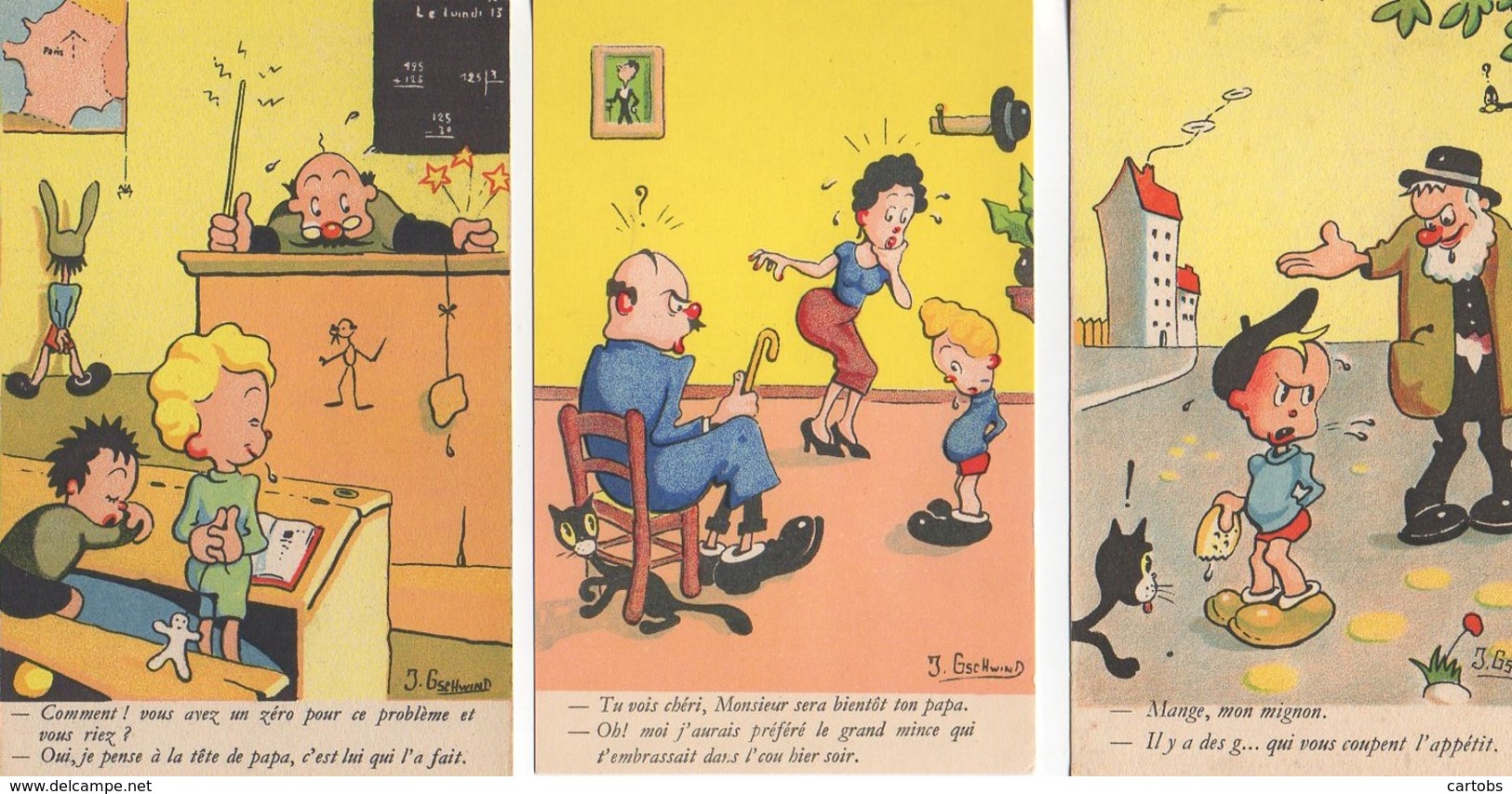 HUMOUR  Lot De 3 Cartes  "Humoristiques Les Enfants Terribles" - Humour