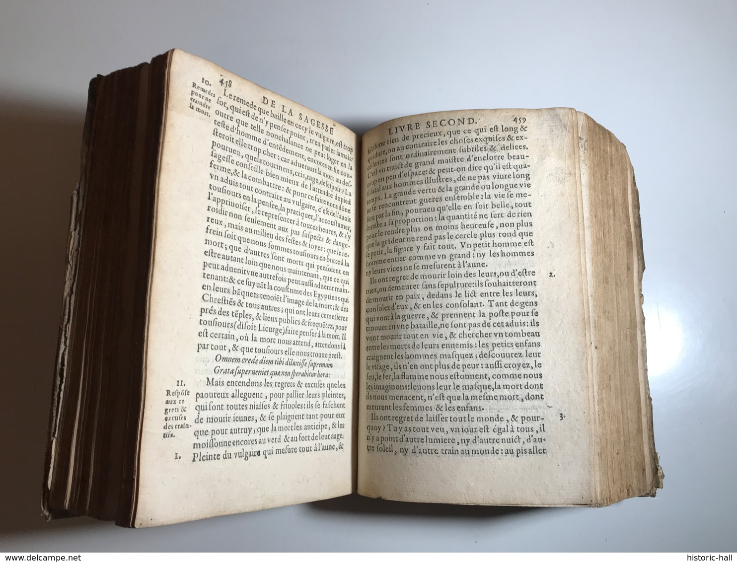 De La Sagesse - 1622 - Trois Livres - CHARON Pierre - Before 18th Century