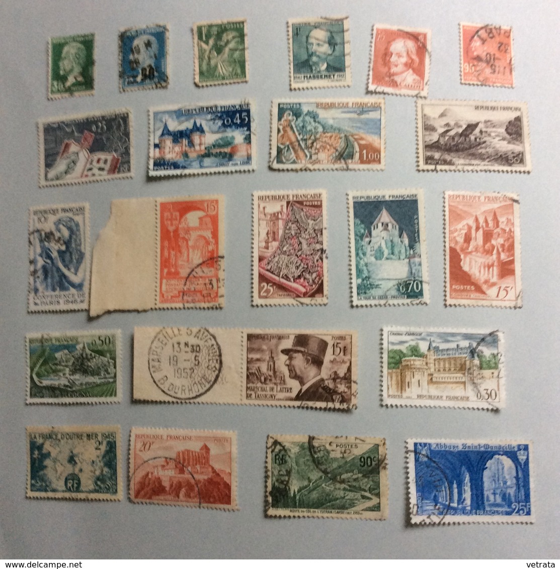 Lot De 33 Timbres Français Oblitérés (siècle Dernier - Doublons) - Autres & Non Classés